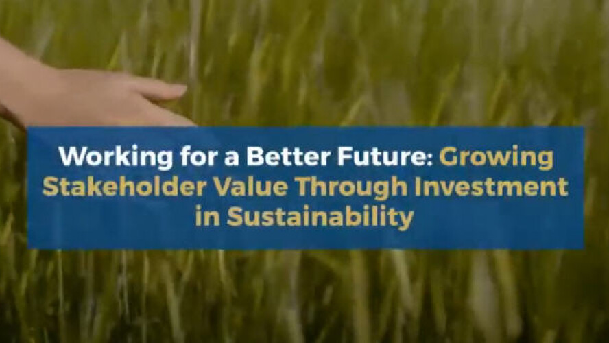 Working for a better future Growing Stakeholder Value through investment in Sustainability